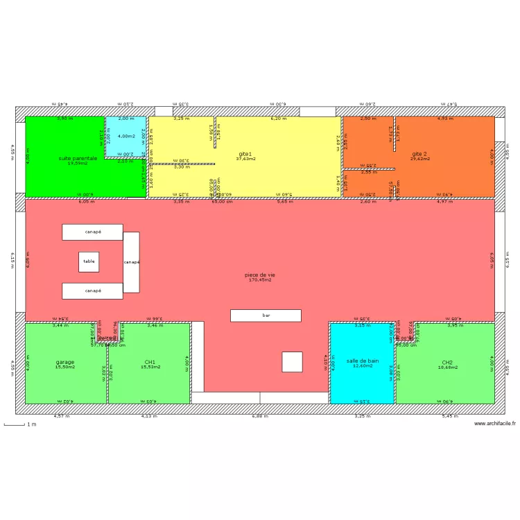 grange a l'echelle. Plan de grange a l'echelle. Plan de