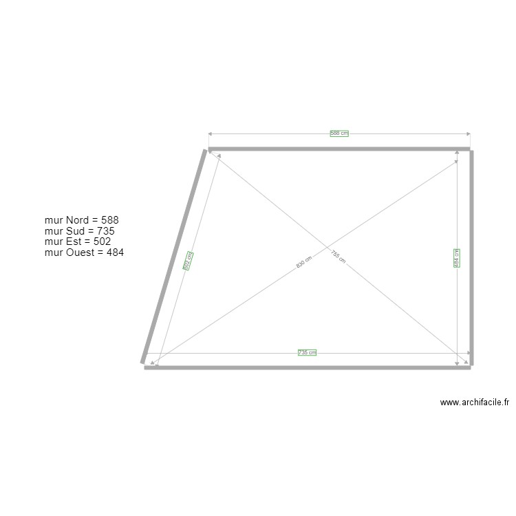 cotations exactes etage Xav. Plan de 0 pièce et 0 m2