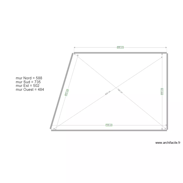 cotations exactes etage Xav. Plan de 
