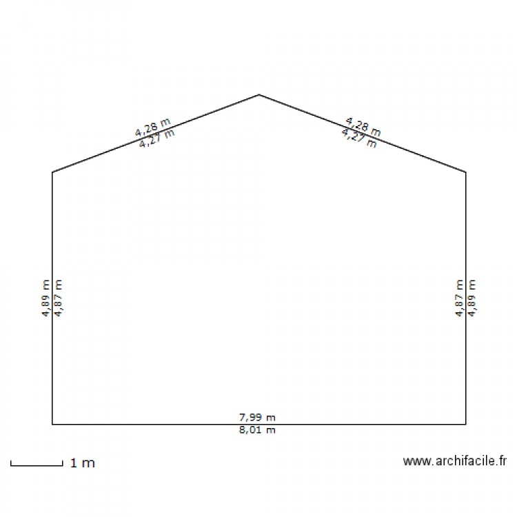 facade existant ouest pcm 5-1. Plan de 0 pièce et 0 m2