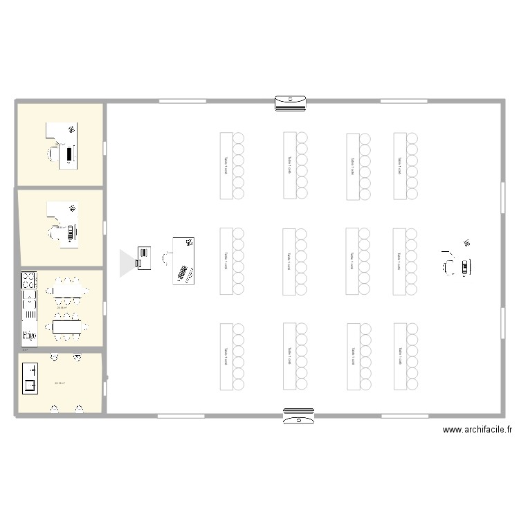 PROJET SALLE FORMATION . Plan de 0 pièce et 0 m2