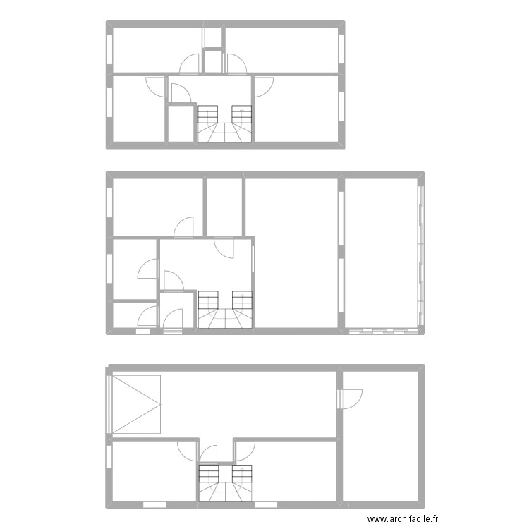 SERRE. Plan de 14 pièces et 142 m2