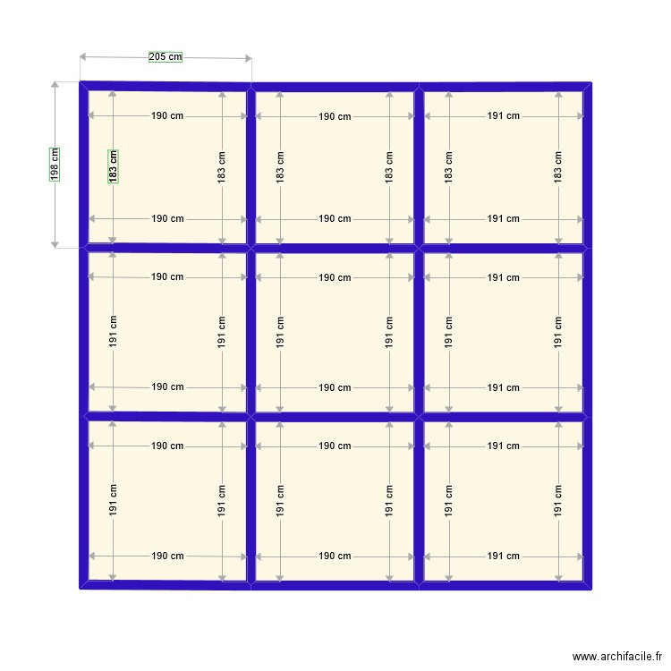 STOCKAGE IDEA. Plan de 9 pièces et 32 m2