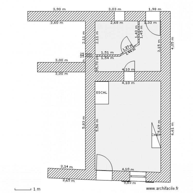 Porcherie. Plan de 0 pièce et 0 m2