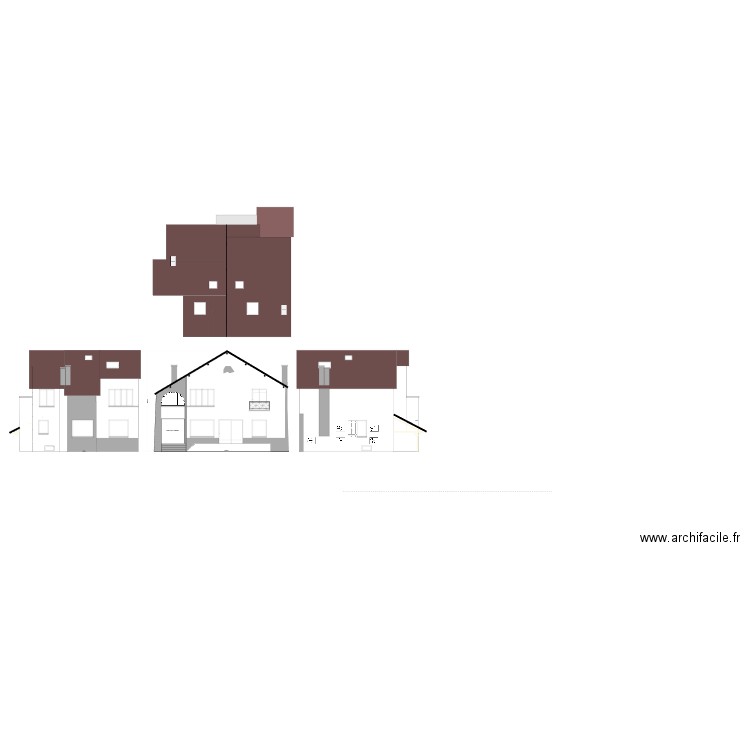 Facade. Plan de 0 pièce et 0 m2