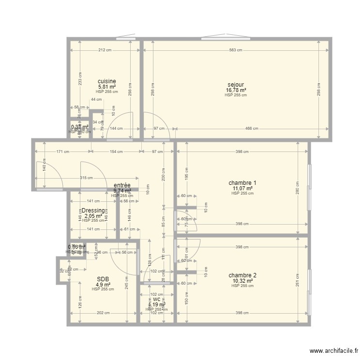 Plan Pierre . Plan de 10 pièces et 62 m2