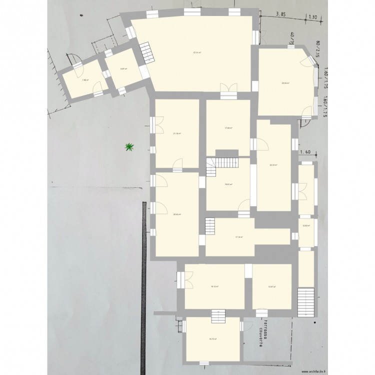 Bastide RDC. Plan de 0 pièce et 0 m2