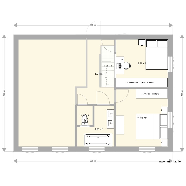 V3 avec étage. Plan de 0 pièce et 0 m2