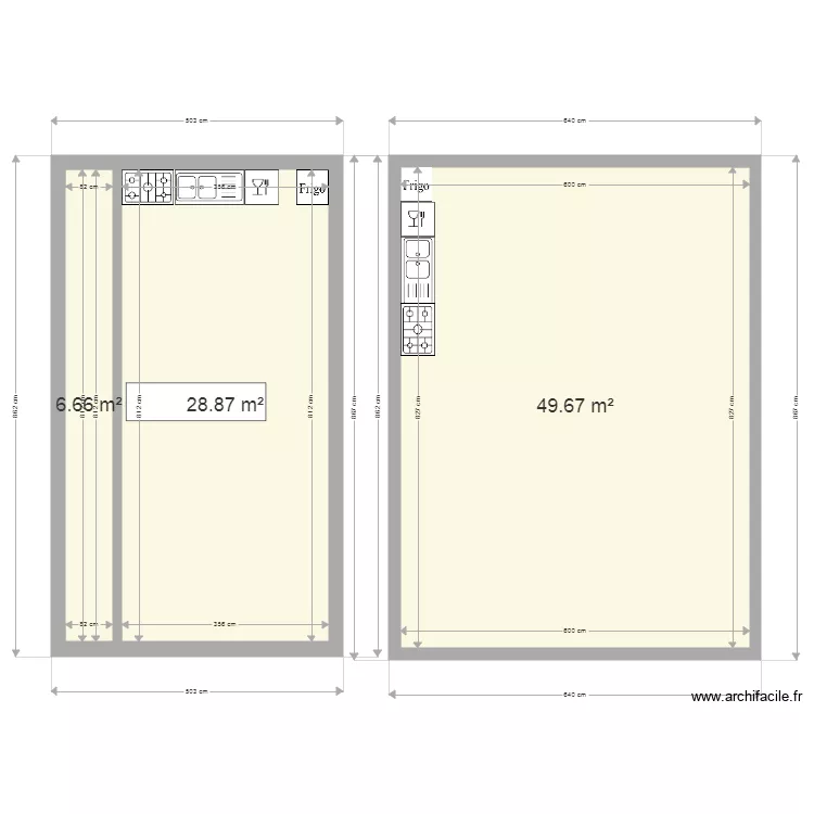 CUISINE M1 M3. Plan de 