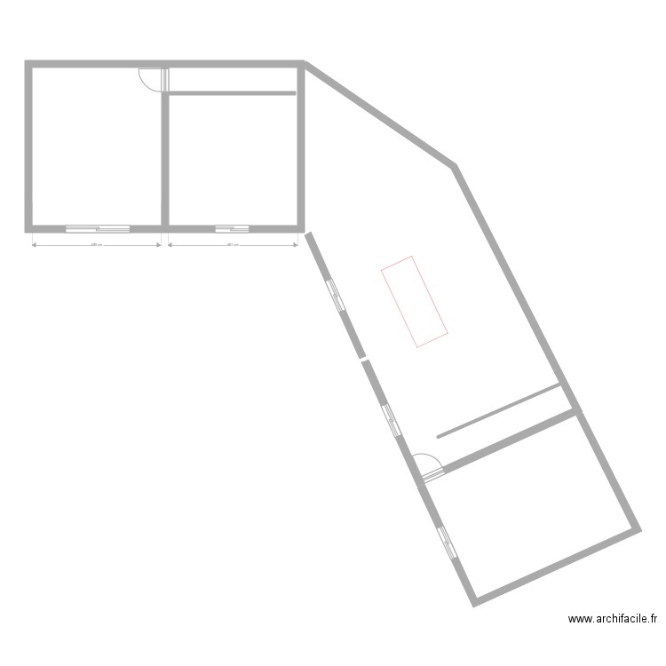 titre. Plan de 2 pièces et 49 m2