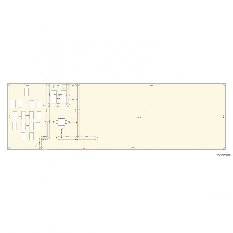 salle zone3 bis. Plan de 0 pièce et 0 m2