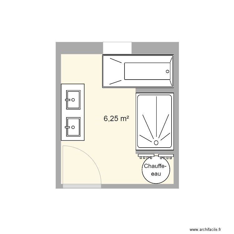 Plan salle de bains. Plan de 0 pièce et 0 m2