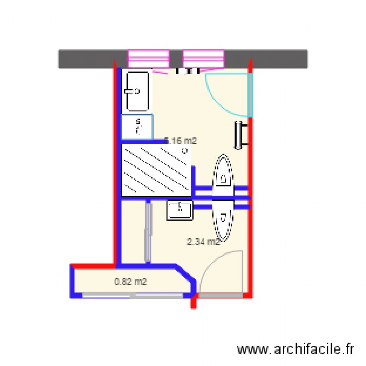 PROJET SALLE DE BAIN. Plan de 0 pièce et 0 m2