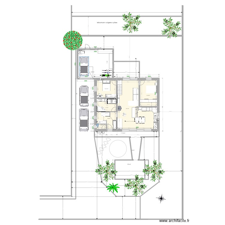 234. Plan de 6 pièces et 88 m2