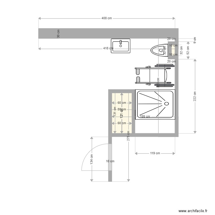 chocnud. Plan de 0 pièce et 0 m2