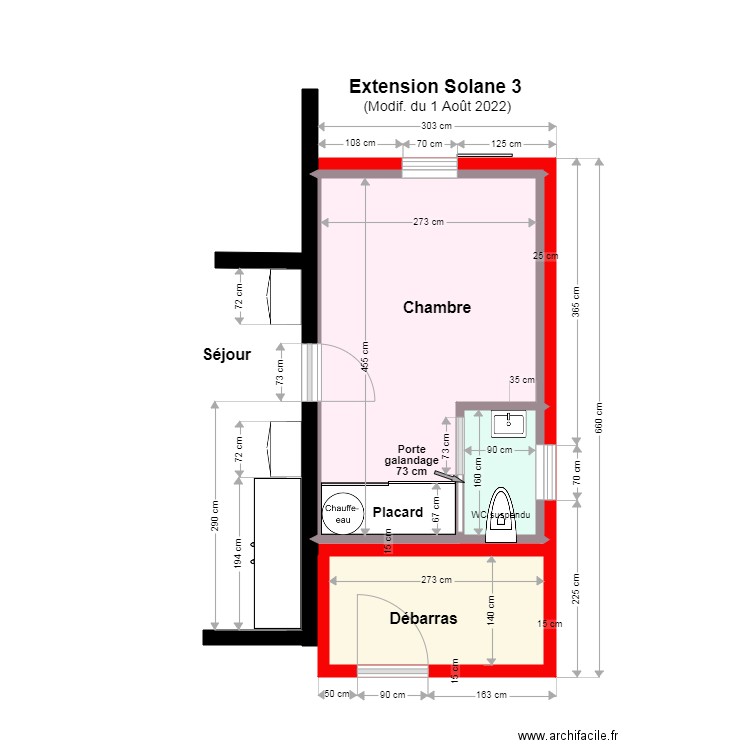 plan coté. Plan de 0 pièce et 0 m2