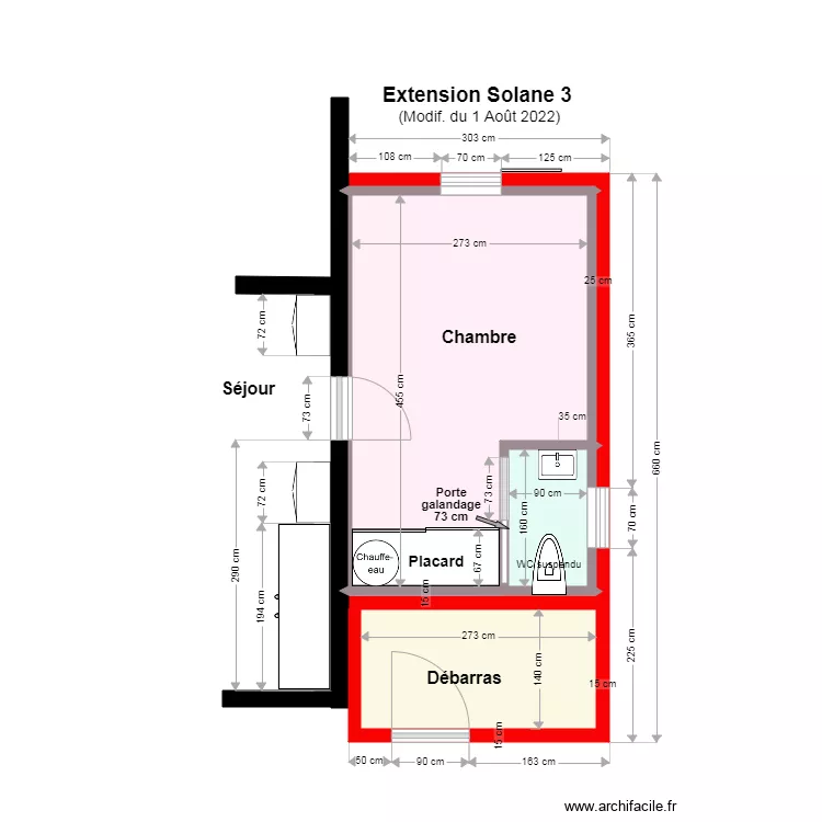 plan cot&eacute;. Plan de 