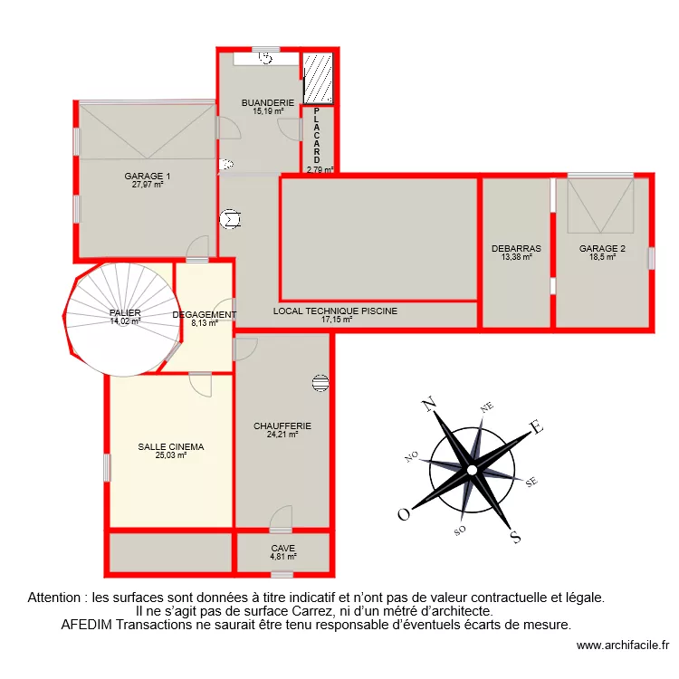 BI 6393 SOUS SOL. Plan de 
