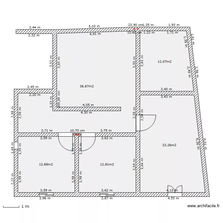 ravine etage. Plan de 