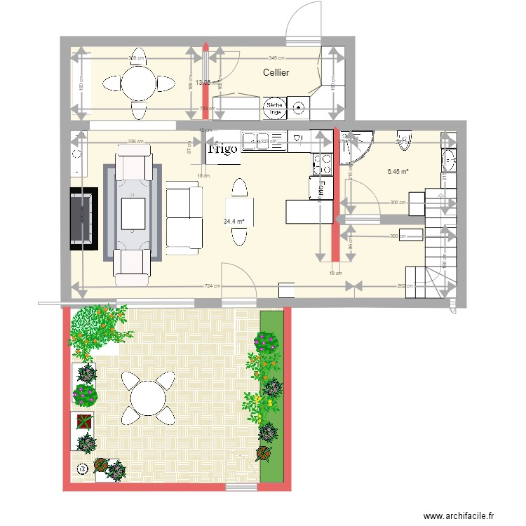 raymonde rez 2021. Plan de 0 pièce et 0 m2