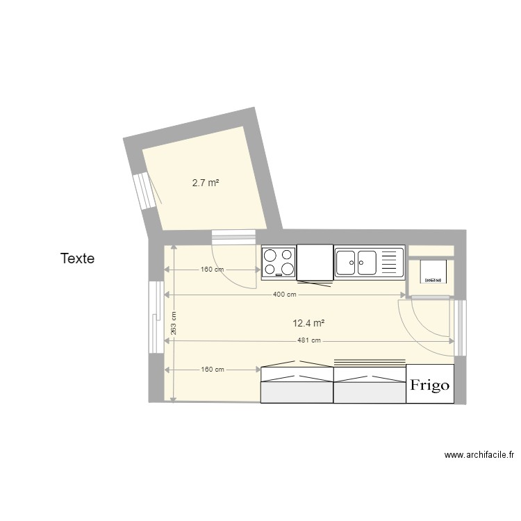 Cuisine COROT. Plan de 0 pièce et 0 m2