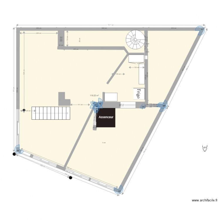 Pointe rouge 1er etage autre version. Plan de 0 pièce et 0 m2