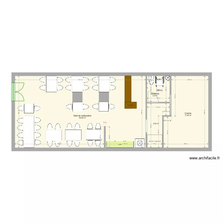 Chez Tata Flo. Plan de 