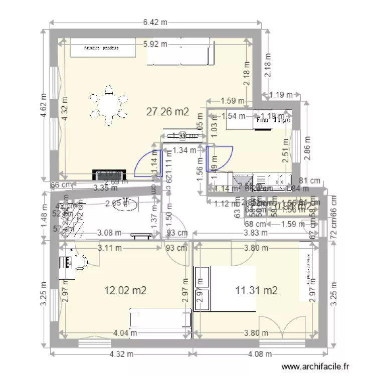 Appartement 6. Plan de 