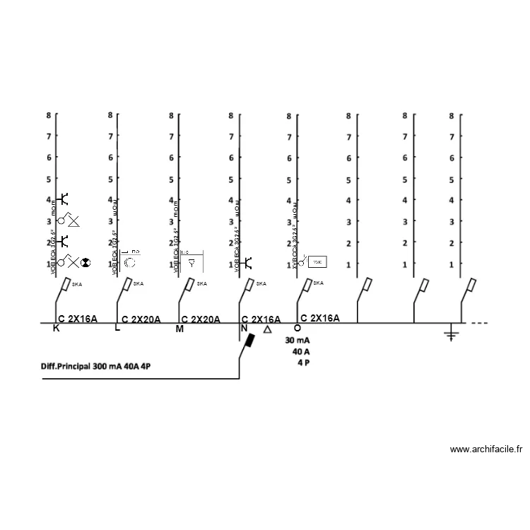 unifilaire BJ CLOCHIMONT VENDU. Plan de 