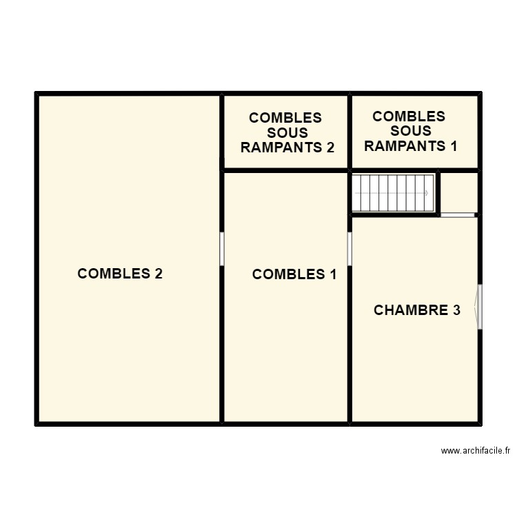 RONDINEAU 1E. Plan de 7 pièces et 103 m2