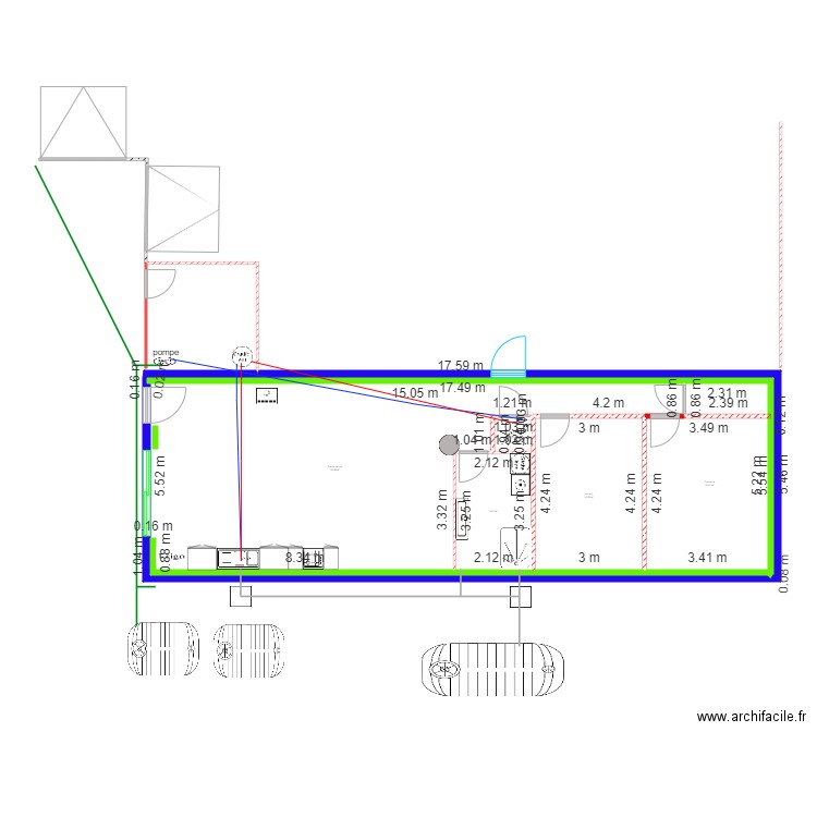 Loft gestion eau. Plan de 0 pièce et 0 m2