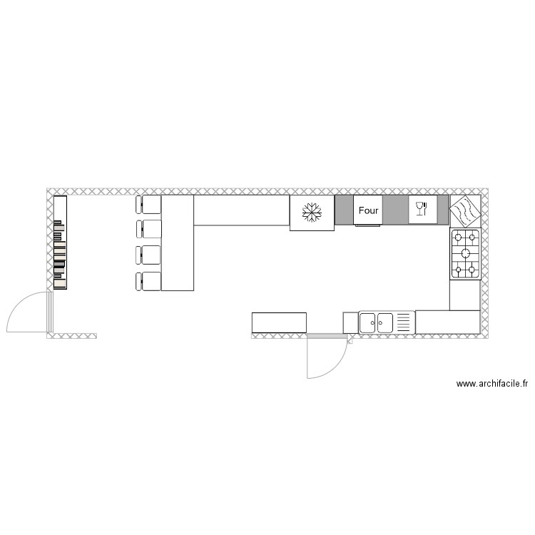 CUISINE 1. Plan de 0 pièce et 0 m2