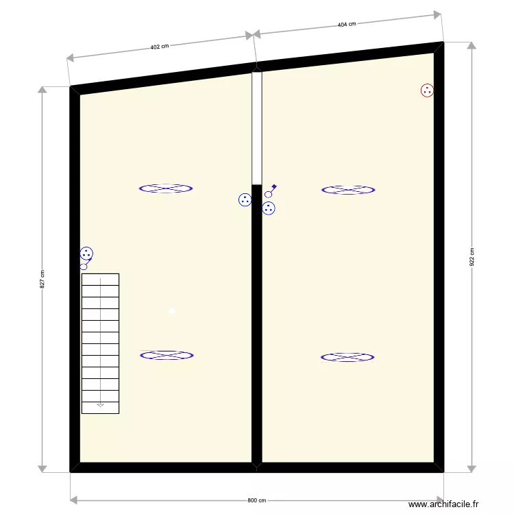 garage cote ext&eacute;rieure int&eacute;rieure. Plan de 