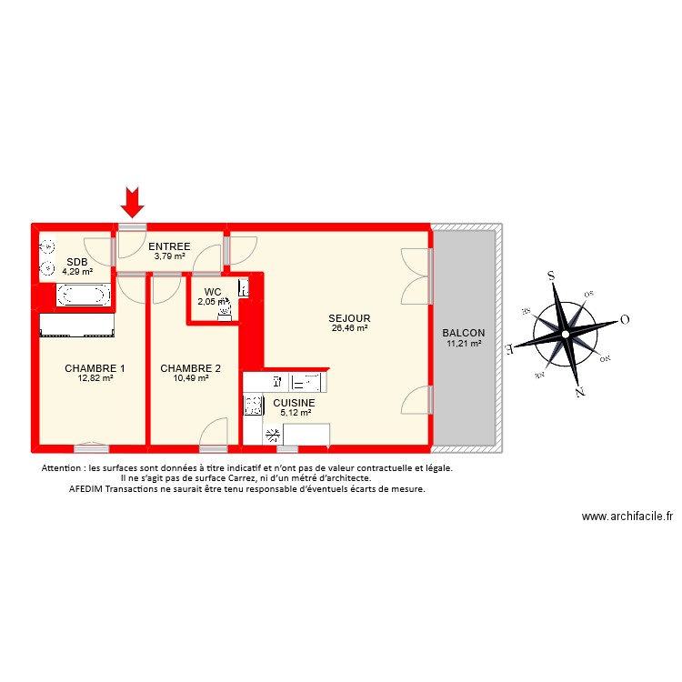 B I9955. Plan de 11 pièces et 78 m2