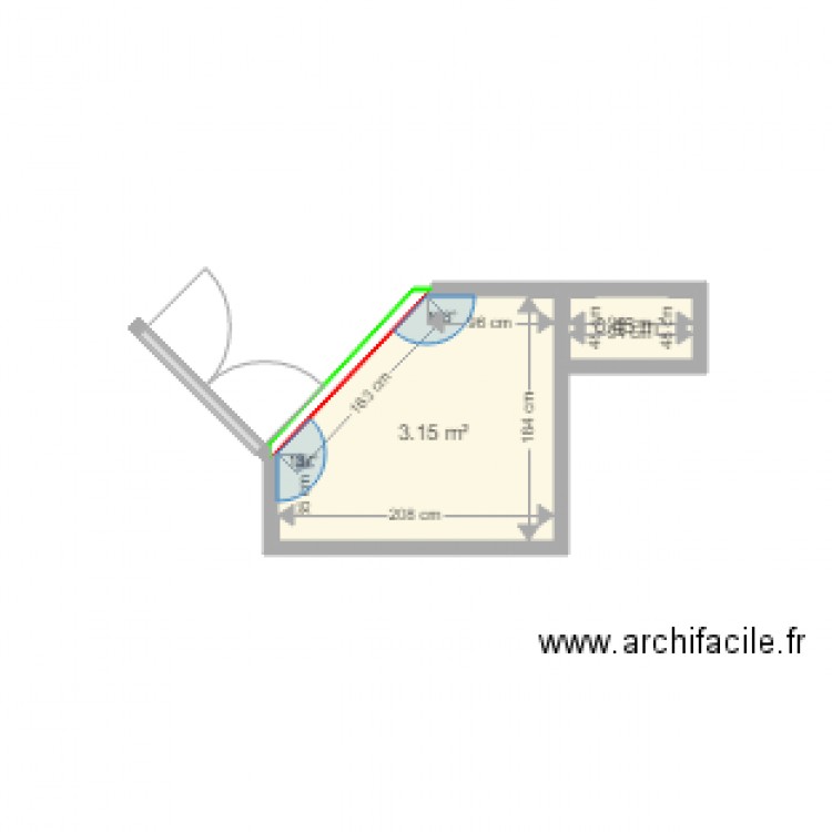 Stollar agrandissement SDB. Plan de 0 pièce et 0 m2