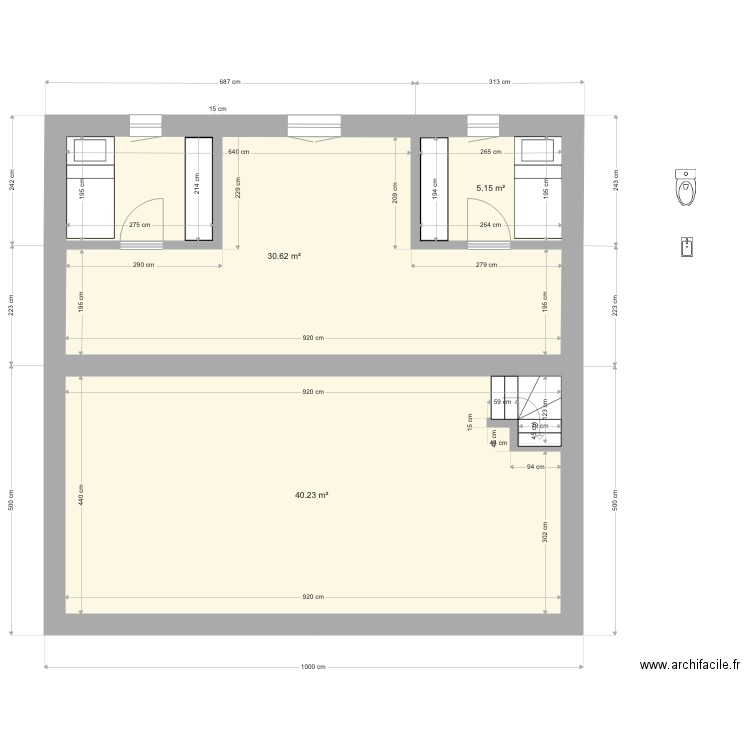 new 1. Plan de 3 pièces et 76 m2