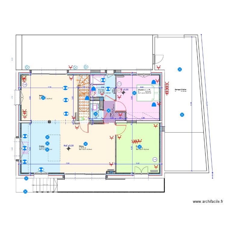 Plan RDC. Plan de 0 pièce et 0 m2