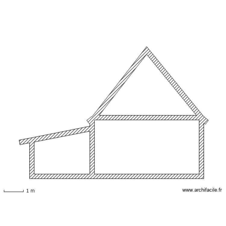 maison en coupe. Plan de maison en coupe. Plan de