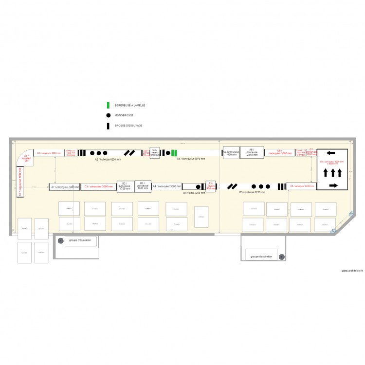 implantation production modifié V14. Plan de 0 pièce et 0 m2