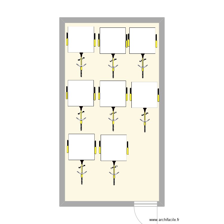 madeleine gar. Plan de 1 pièce et 42 m2