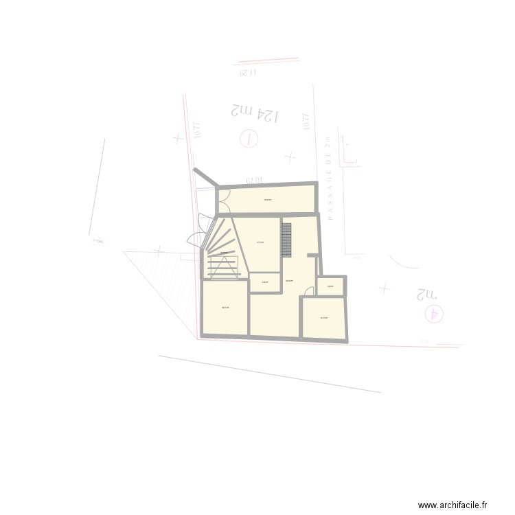 plan 001 maison b7ar 7assen. Plan de 8 pièces et 137 m2