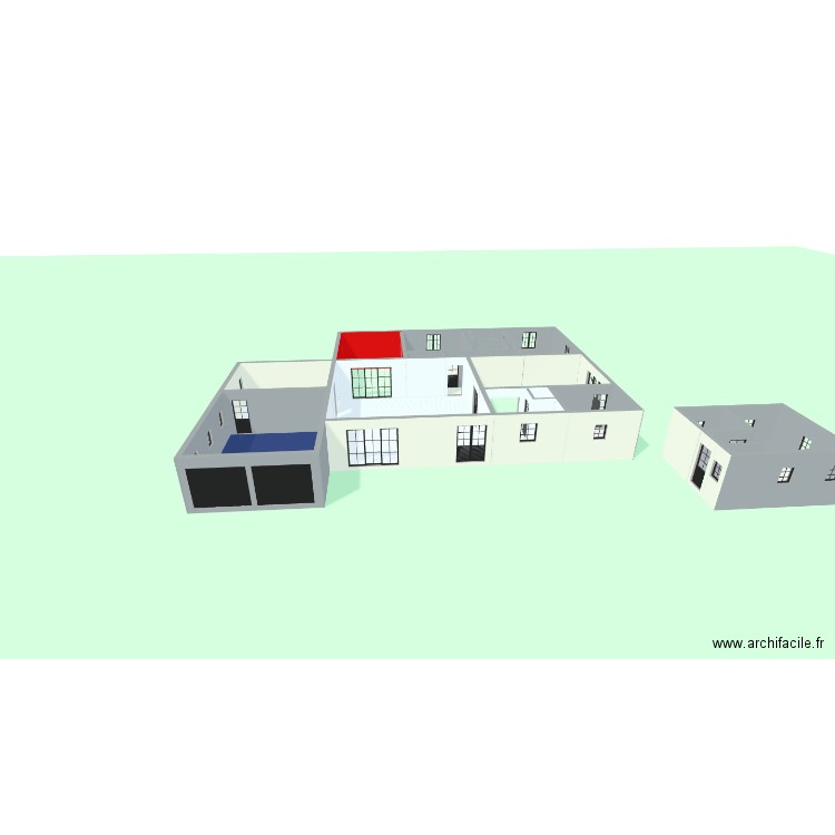 abidjan. Plan de 14 pièces et 178 m2