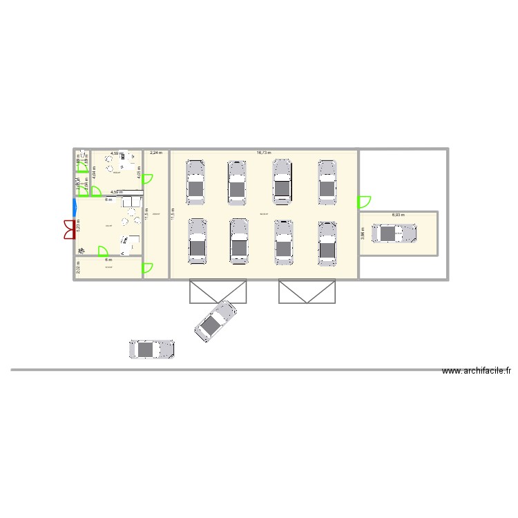 ATELIER bureau 1. Plan de 8 pièces et 312 m2
