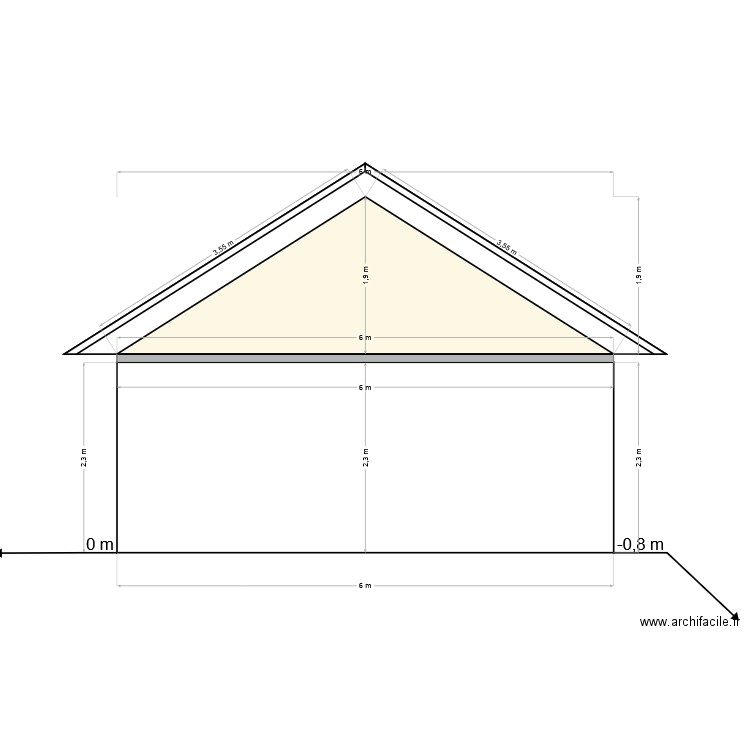 coupe garage. Plan de 0 pièce et 0 m2