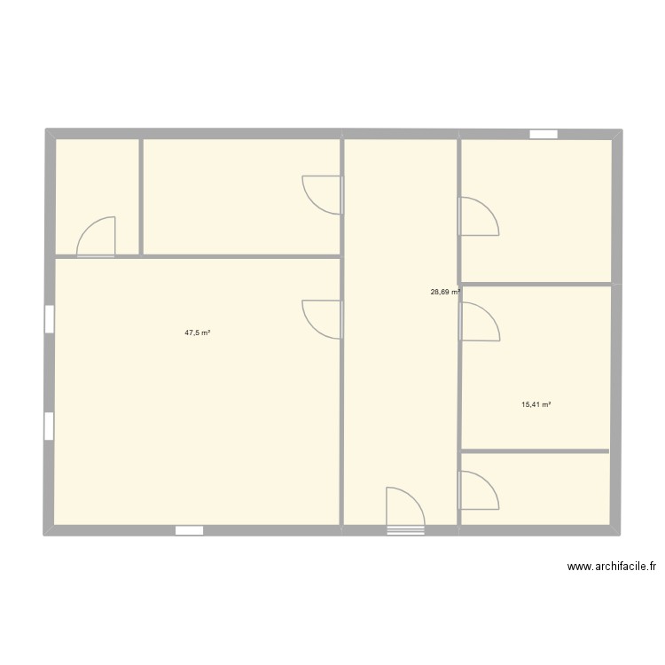 maison. Plan de 3 pièces et 92 m2