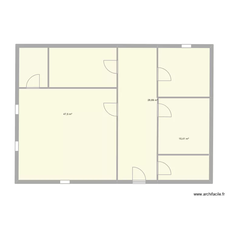maison. Plan de 3 pièces et 92 m²