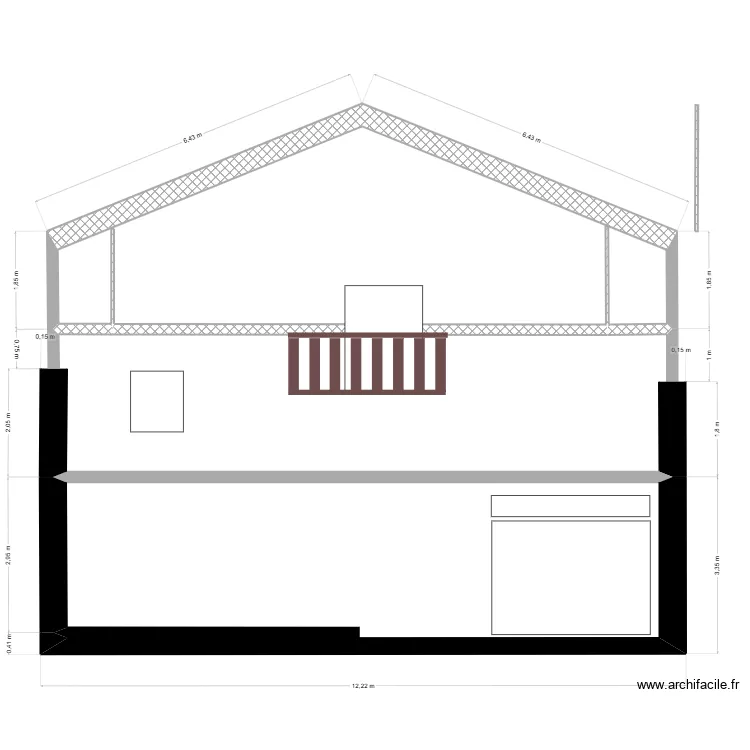 barOC facade ouest modification PC 2. Plan de 3 et 91 m² barOC facade ouest modification PC 2. Plan de 3 et 91 m²