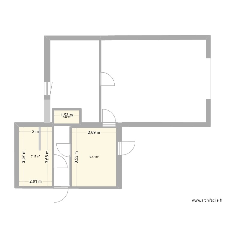 maison camille. Plan de 3 pièces et 18 m2