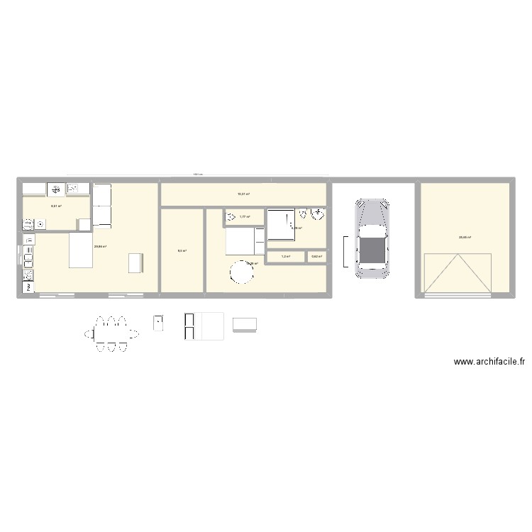 Paul Bert 3. Plan de 10 pièces et 109 m2