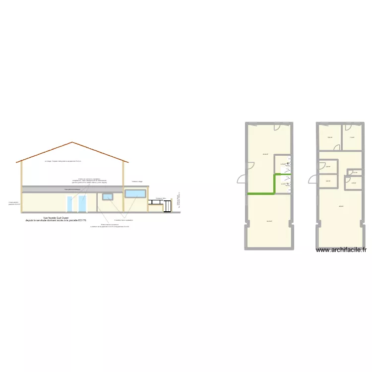 carnon. Plan de 20  et 200 m²